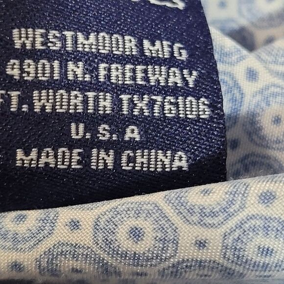 Panhandle Men's Size L Vented Button-Up Fishing Performance Shirt Blue White - Picture 16 of 16